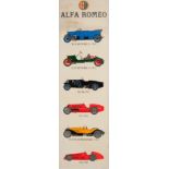 Advertising Poster Alfa Romeo Racing Cars