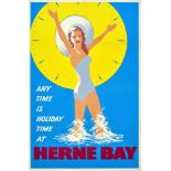 Travel Poster Herne Bay Kent Seaside