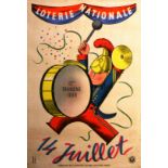 Advertising Poster Loterie Nationale France National Day