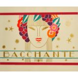 Advertising Poster Label Bacchante Art Deco