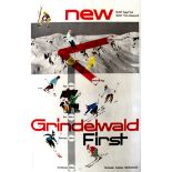 Ski Poster Grindelwald First Switzerland Hans Thoni