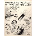 War Poster Anti Japan Materials are Precious WWII USA Home Front