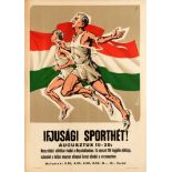 Sport Poster Youth Athletics Track Running Hungary