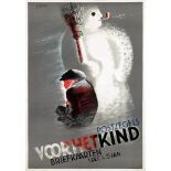 Advertising Poster Charity Winter Help Homeless Children Snowman