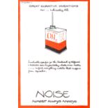 War Poster Fougasse Noise Almost Always Annoys Lubricating Oil