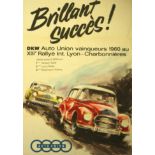 Sport Poster Audi DKW Car Racing Rallye