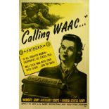 War Poster WWII War Calling WAAC USA