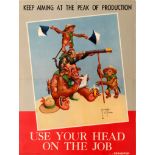 War Poster Keep Aiming WWII USA Home Front