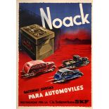 Advertising Poster Noack Car Batteries Art Deco Sweden
