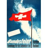 Advertising Poster Switzerland National Day Swiss Abroad 1938