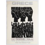 Advertising Propaganda Poster Exhibition Hap Grieshaber Greece Signed