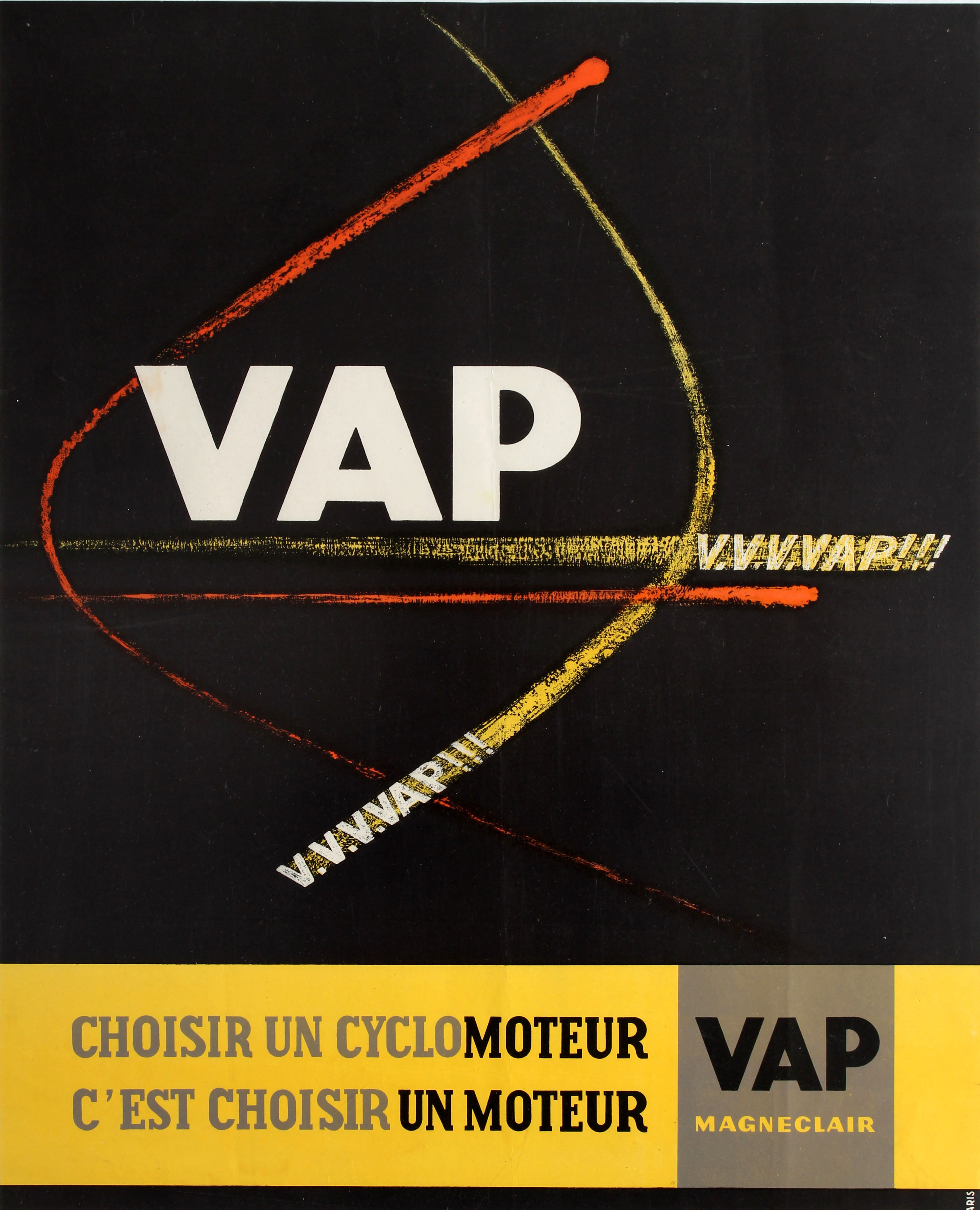 Advertising Poster Midcentury VAP Scooter Moped