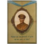 War Propaganda WWI poster Make us proud of you as we