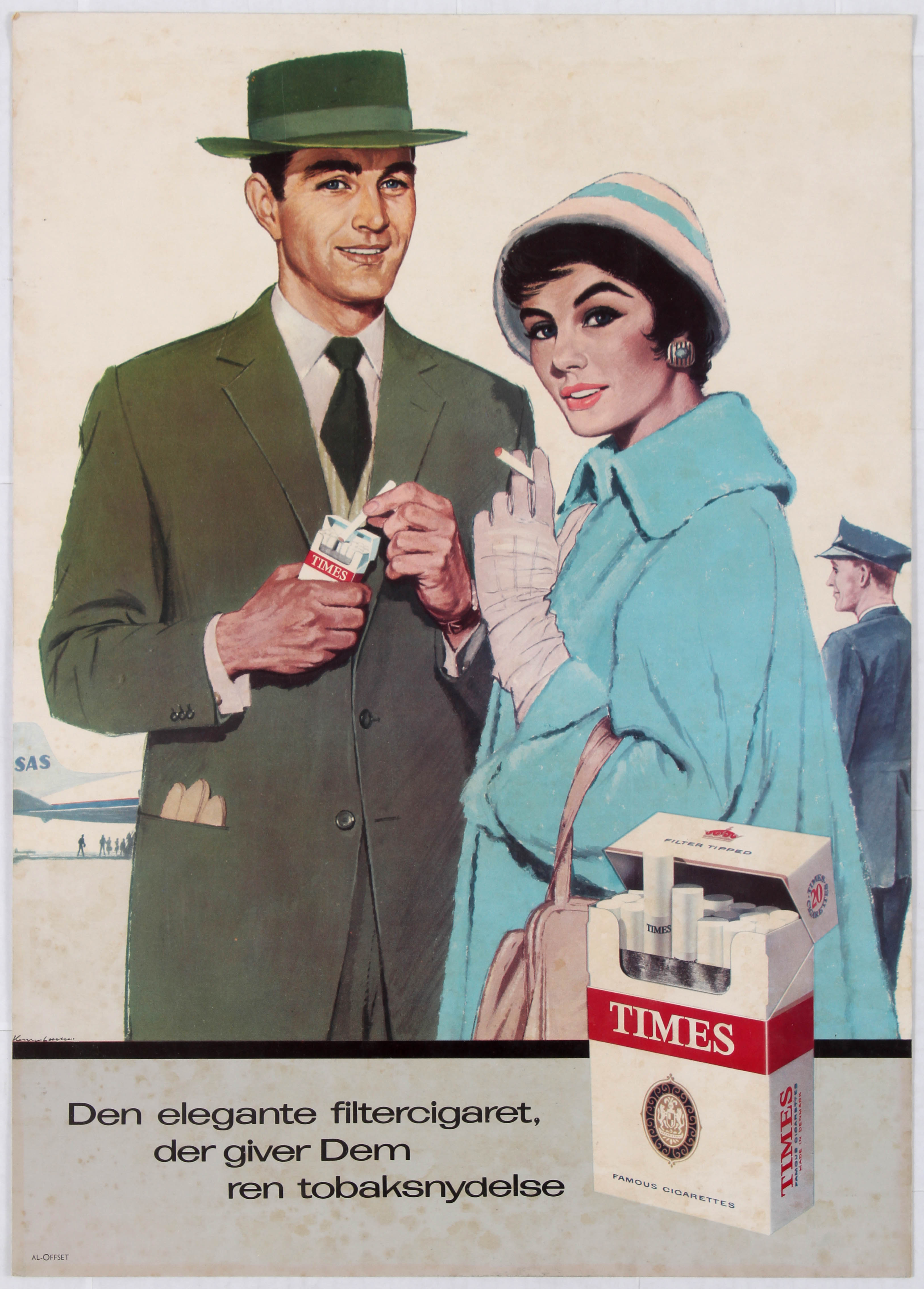 2 Tobacco Cigarette Advertising Posters Times Corner