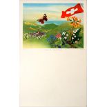 Travel Poster Spring in Switzerland Swiss Tourist Board Eidenbenz