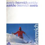 Ski Poster Austria Osterreich Autriche Skier Mountains Skiing
