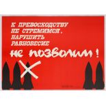 Soviet Propaganda Poster USSR Disarmament Missiles Cold War