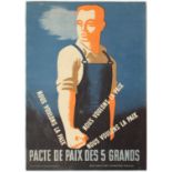 Propaganda poster Peace Pact Communist Party France