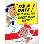 Health Propaganda Poster Mad Men Date at the X Ray Unit