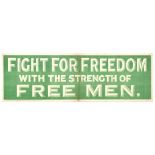 War Propaganda Poster WWI Fight for Freedom UK Recruitment