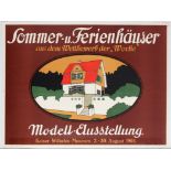 Advertising Poster Model House Exhibition Art Nouveau Jugendstil