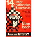 Sport Poster Eberbach Hill Climb Car Racing 1967 Pirelli