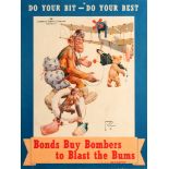 War Poster Do Your Bit Do Your Best Grandpop WWII Lawson Wood