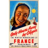 Ski Poster Winter Wonderland France PanAm Brasil SNCF
