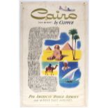 Travel Poster Cairo Beirut Clipper PanAm Airline