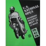 Sport Poster US National Open Motorcycle Racing FIM ACA
