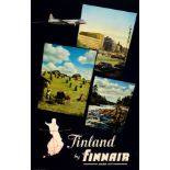 Travel Poster Finland by Finnair Airline