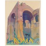 Travel Poster Rome Roma Italy ENIT