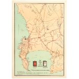 Travel Posters Road Map Cape Peninsula South Africa