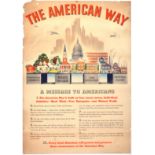 Propaganda Poster The American Way Values USA