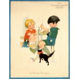 Advertising Poster Galeries Lafayette Le Peintre Mondain Children Painter Art Deco