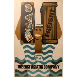 Advertising Poster The East Asiatic Company Freight Cruise Line