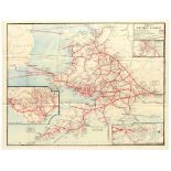 Travel Poster Great Western Railways GWR Network Map