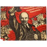 Propaganda Poster Lenin Long Live the Socialist Revolution