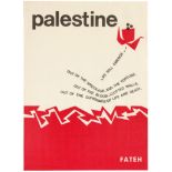 Propaganda Poster Palestine Fateh Life FATAH