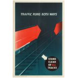 Propaganda Poster Railway Safety Traffic Modernism