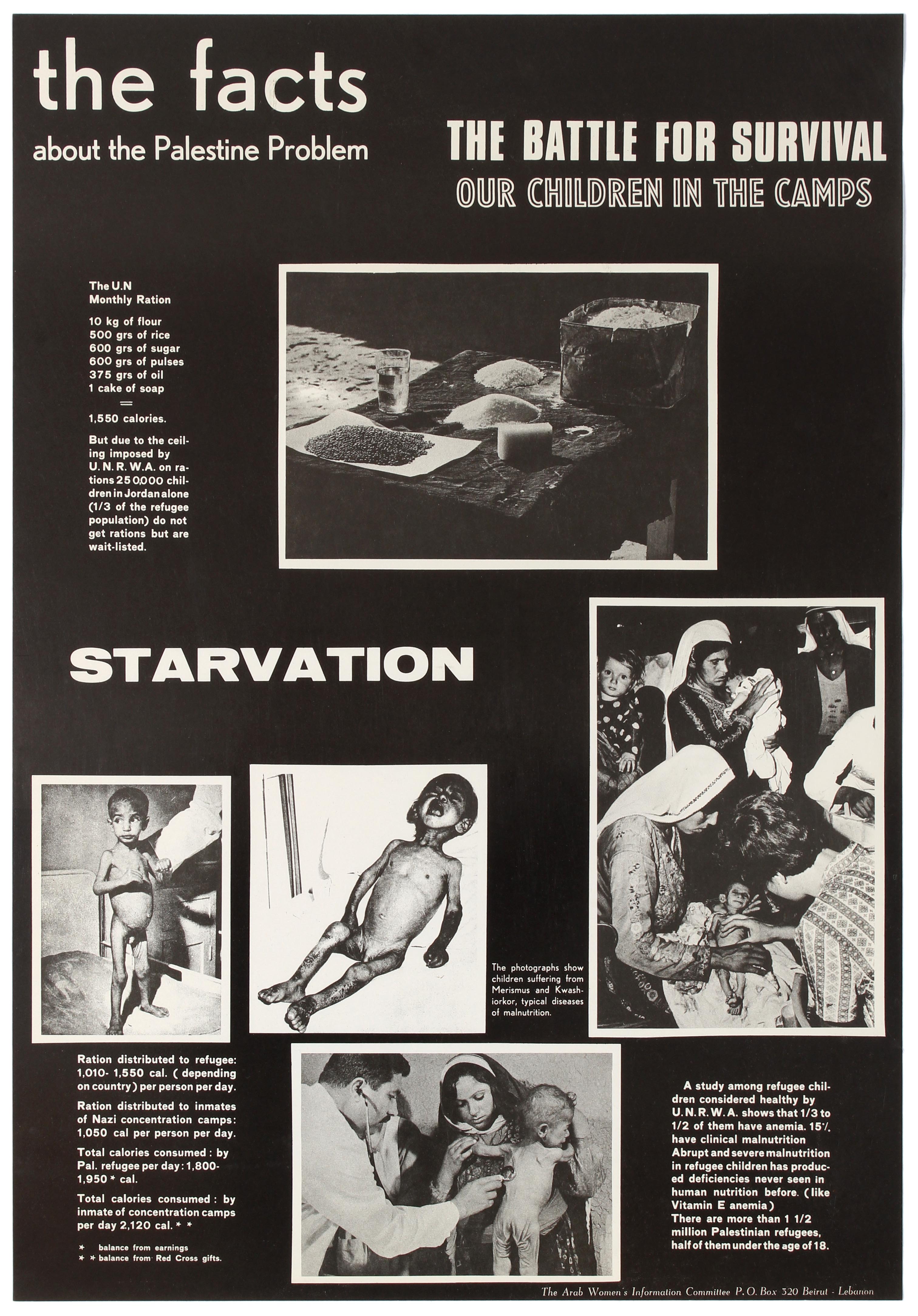 Propaganda Poster Palestine Problem Starvation