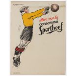 Sport Poster Sportbeef Football Paul Ordner 1920s