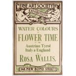 Advertising Poster Fine Art Society Exhibition London Rosa Wallis