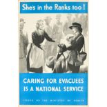 War Poster In the Ranks Evacuation Nurse UK WWII Home Front