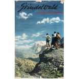 Travel Poster Grindelwald Switzerland