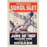 Sport Poster American Sokol Slet USA Sport Movement