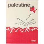 Propaganda Poster Palestine Fateh Life FATAH