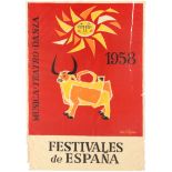 Advertising Poster Spain Festivals Festivales de Espana