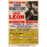 Advertising Poster Jack Leon Orchestra South Parade Pier Southsea