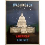 Travel Poster Washington American Airlines McKnight Kauffer